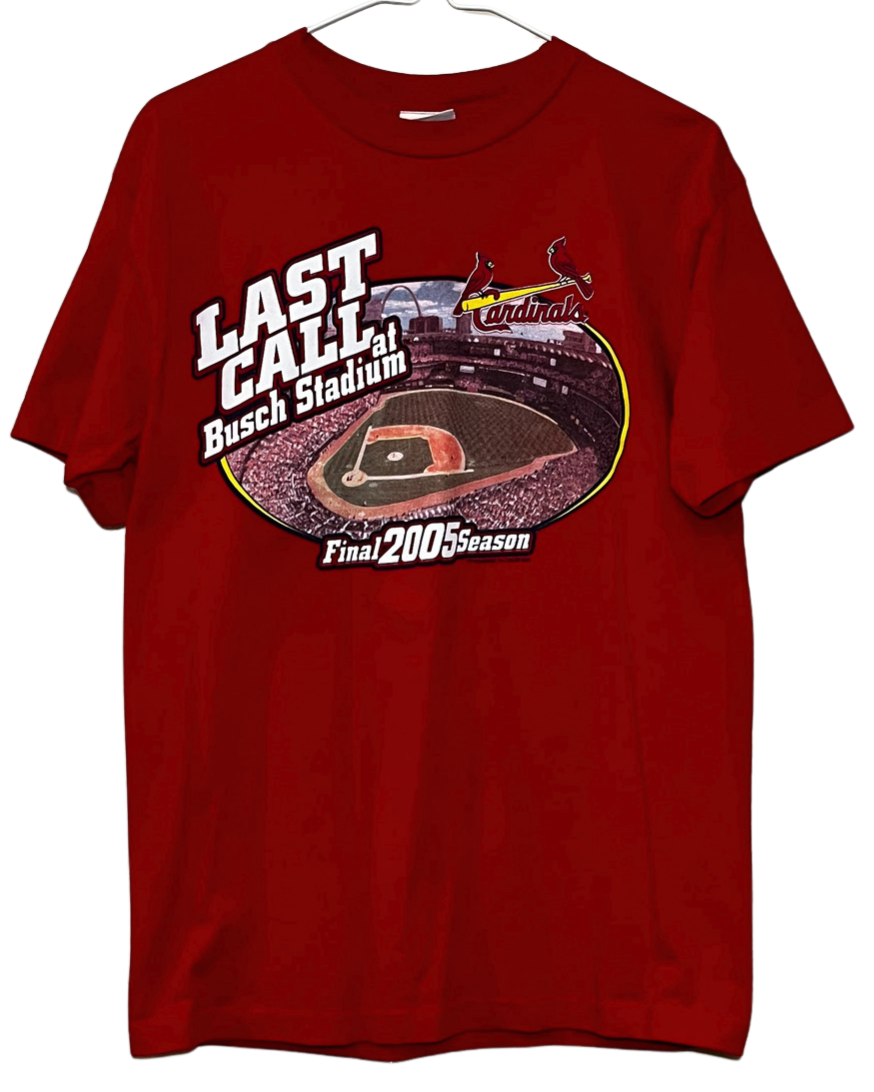 St. Louis Cardinals Old Busch Stadium (Busch 2) Last Call T-Shirt Medium