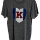 Charlie Hustle Kansas Flag Heart T-Shirt Gray Medium