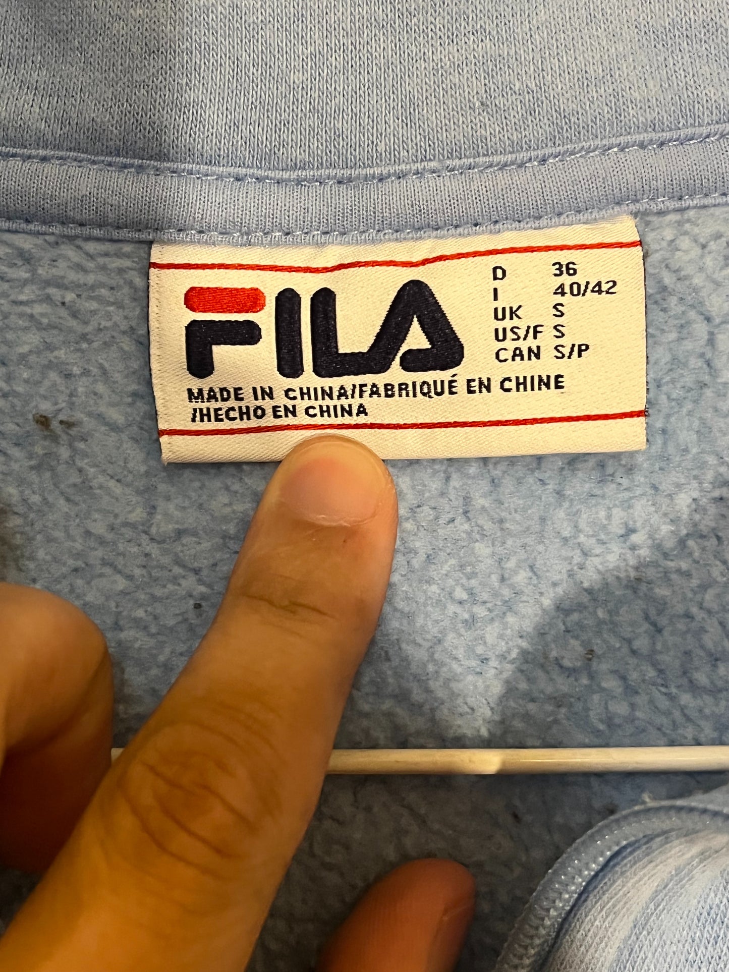 Vintage Fila Quarter-Zip Sweater Small