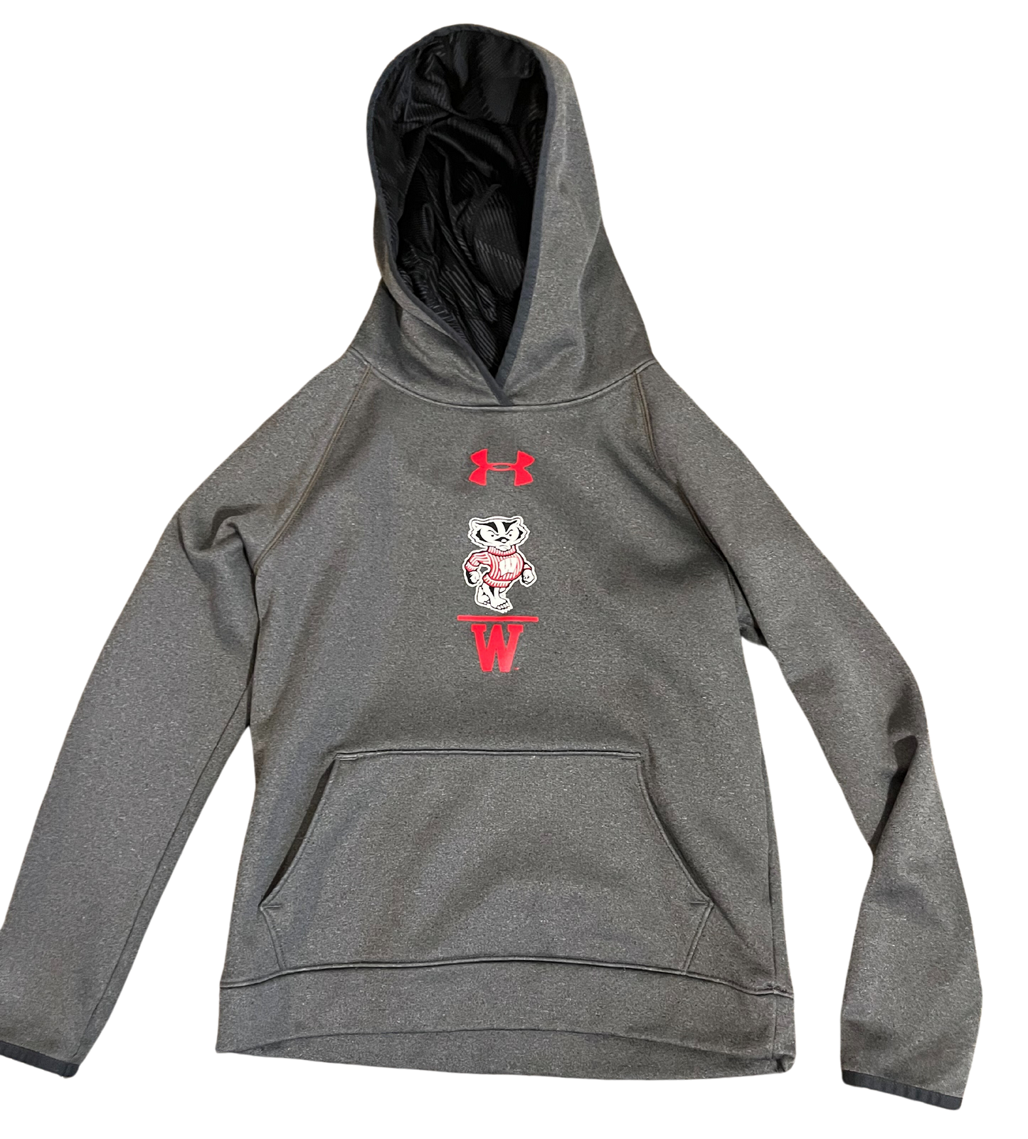 Wisconsin Badgers Kids Medium Gray Hoodie