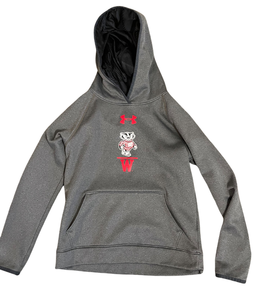 Wisconsin Badgers Kids Medium Gray Hoodie