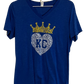 Kansas City Royals Crown Heart V-Neck T-Shirt Women's Medium