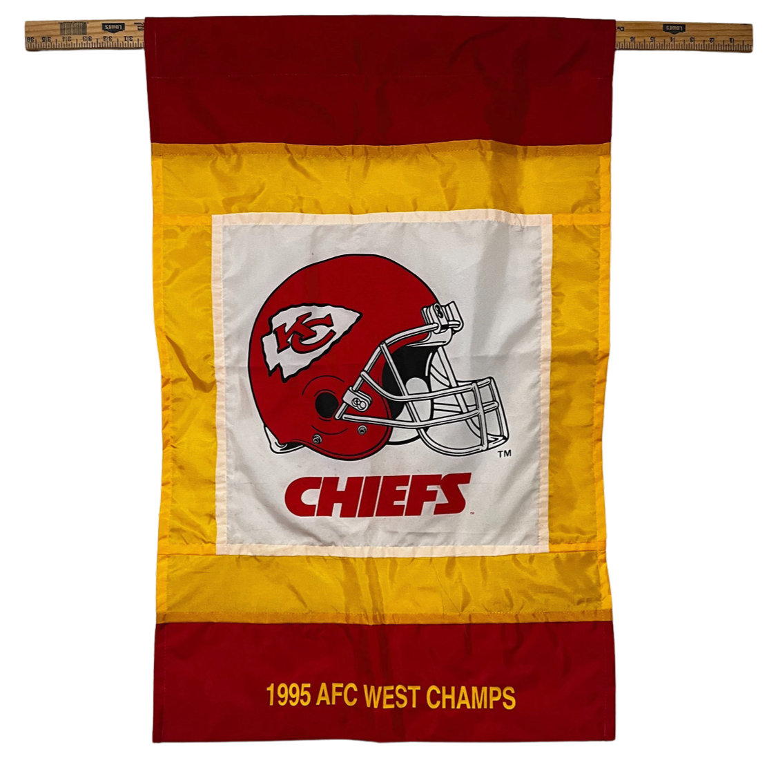 Vintage Kansas City Chiefs 1995 AFC West Champs Flag/Banner