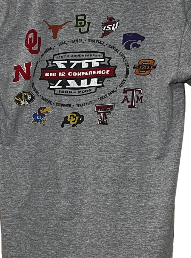 Vintage Big 12 Conference 10th Anniversary T-Shirt Medium