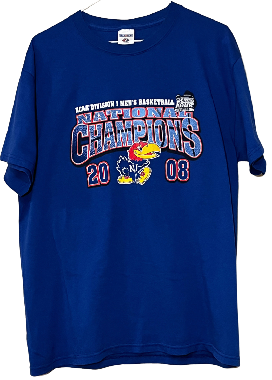 Kansas Jayhawks 2008 Men's Basketball National Champions T-Shirt Large