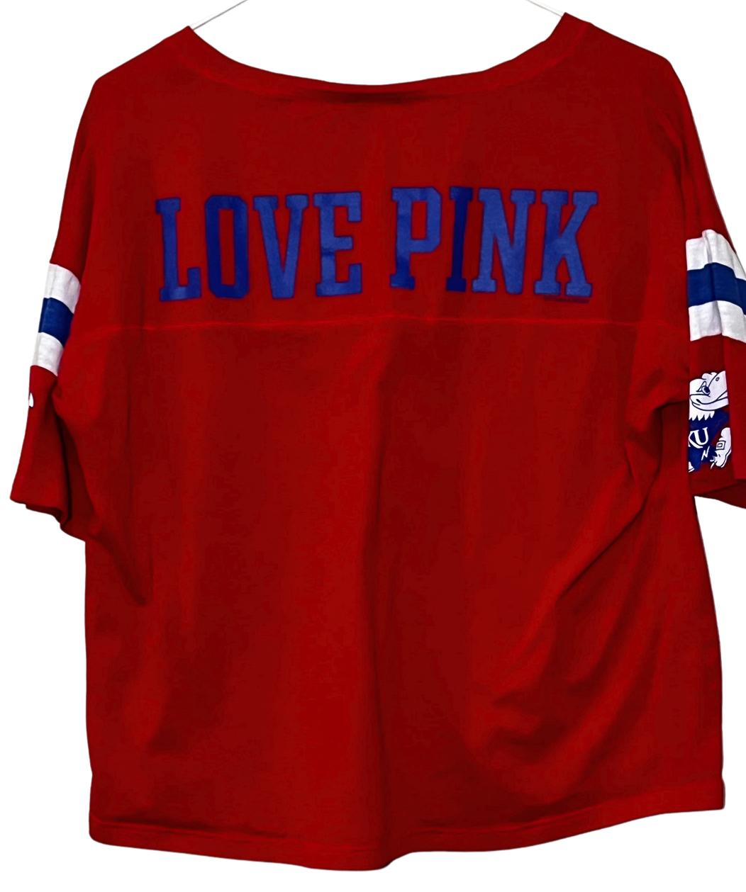 Pink Kansas Jayhawks Women's T-Shirt Medium