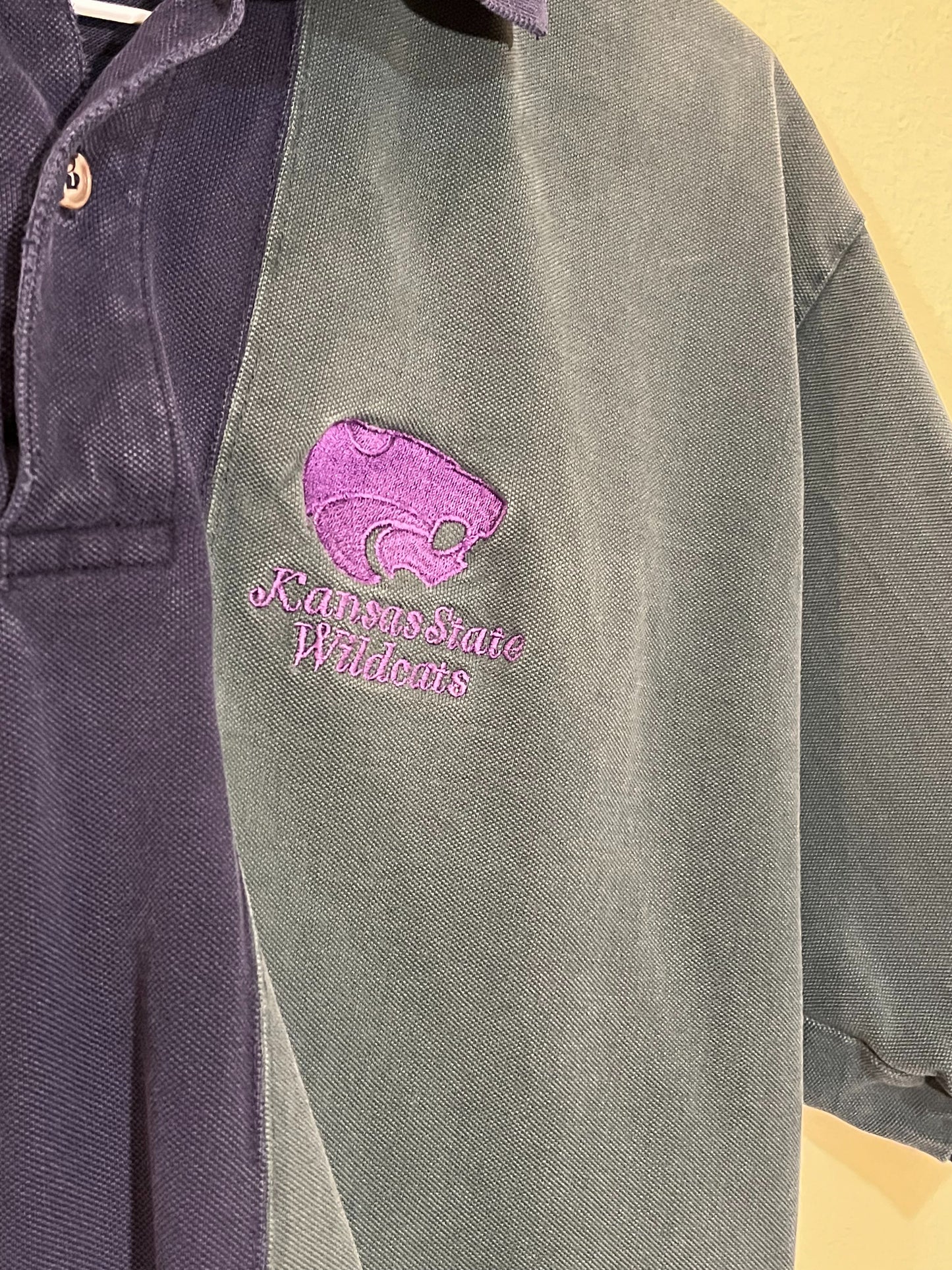 Vintage K-State Wildcats Multicolor Polo Large