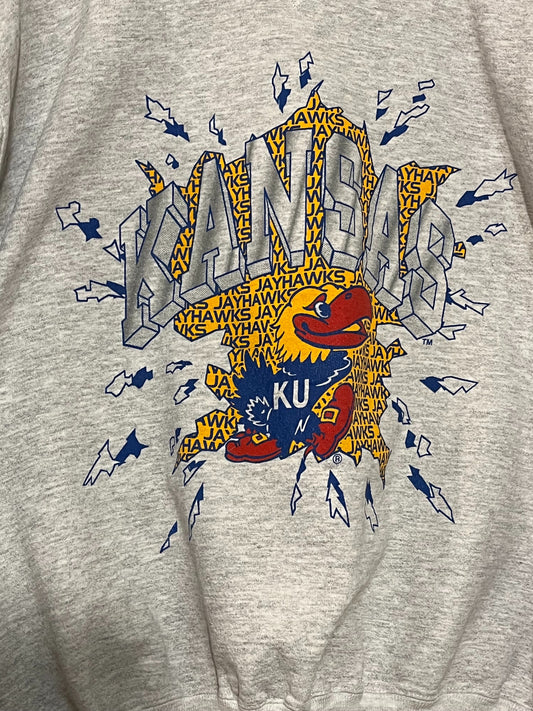 Vintage Kansas Jayhawks Crewneck Sweatshirt Large