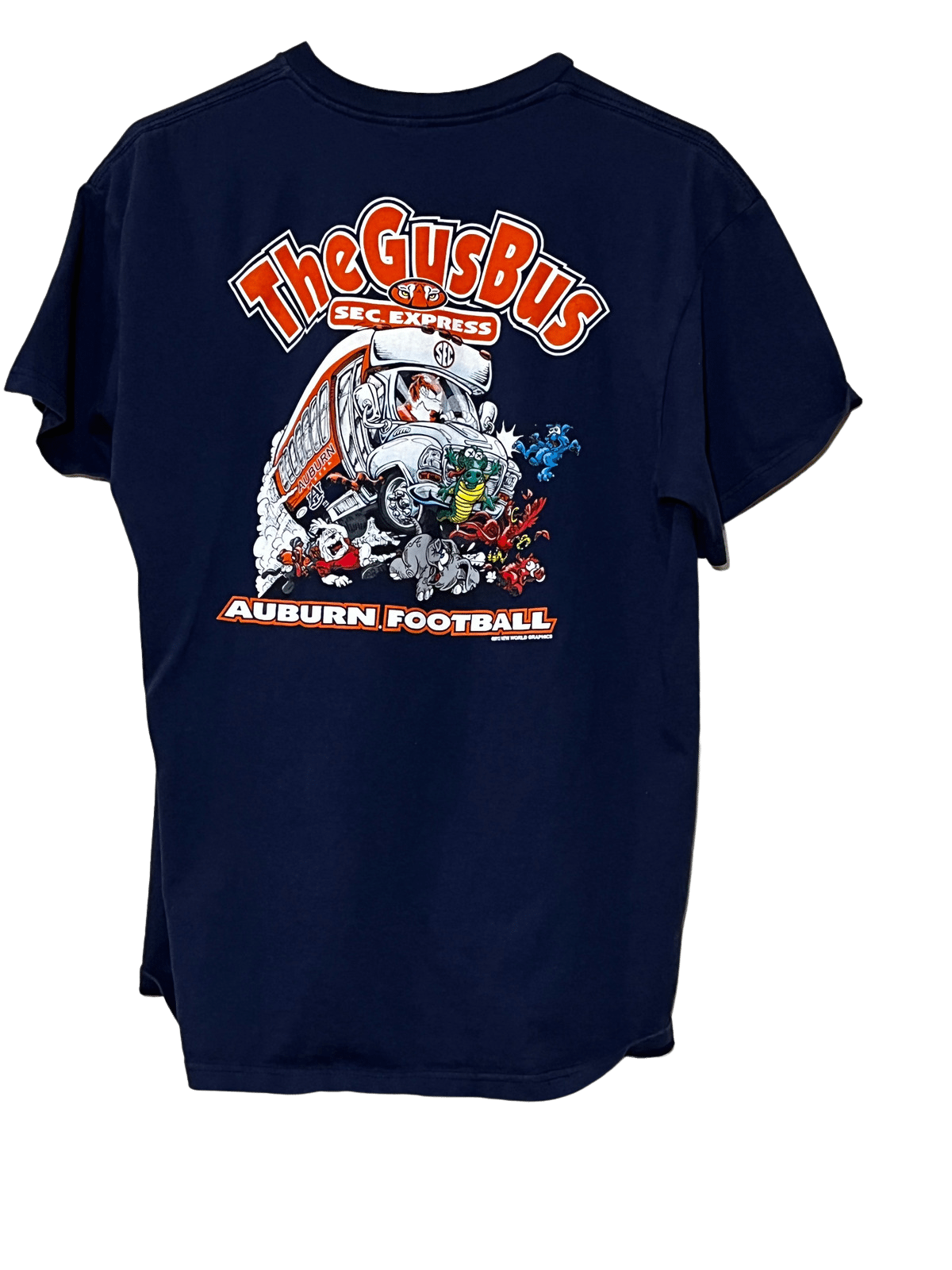 Vintage Auburn Tigers Football "Gus Bus" T-Shirt Large