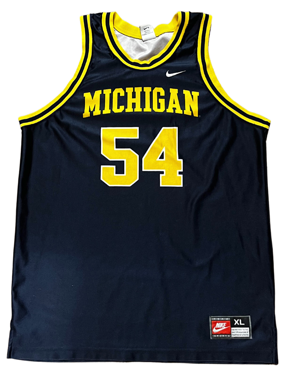 Vintage Michigan Wolverines #54 Basketball Jersey Nike XL Robert Traylor