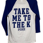 Kansas City Royals 'Take Me to the K' 3/4 Sleeve 'Pink' T-Shirt XS