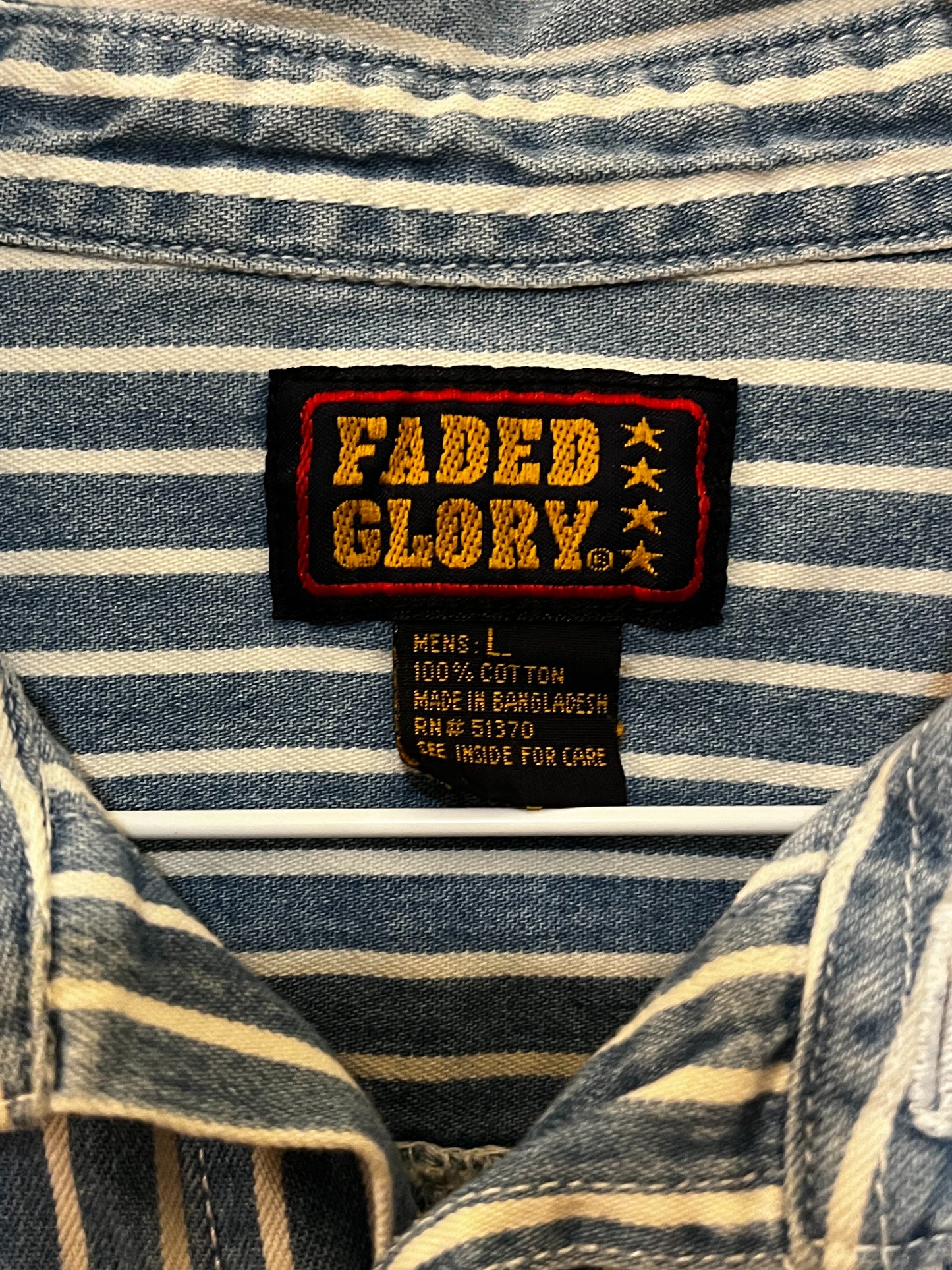 Vintage Faded Glory Short-Sleeve Button-Up Shirt Large