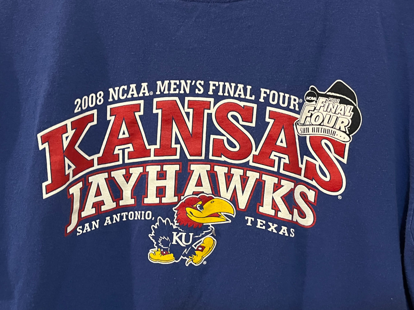 Vintage Kansas Jayhawks 2008 Final Four T-Shirt Large