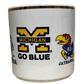 Vintage 1993 Final Four Mug Kansas Jayhawks, North Carolina Tar Heels, Michigan Wolverines, Kentucky Wildcats