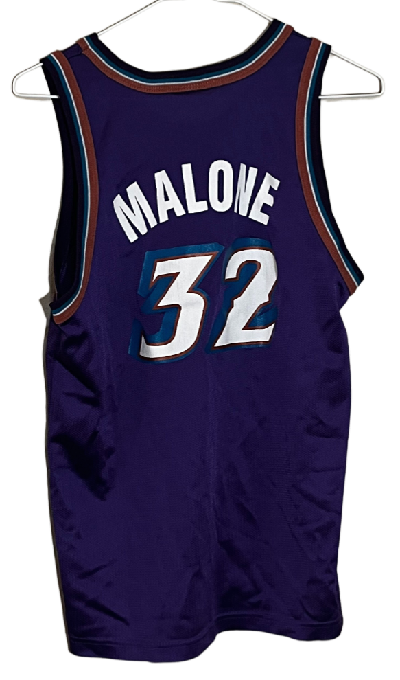 Vintage Utah Jazz Karl Malone Kids Jersey Size 14-16