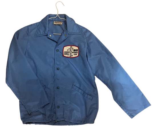 Vintage Johnson County 3 and 2 Little League Light Blue Jacket Medium