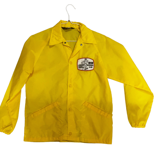 Vintage Johnson County 3 and 2 Little League Jacket Yellow Medium